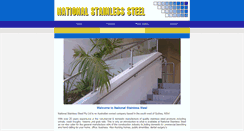 Desktop Screenshot of nationalstainlesssteel.com.au